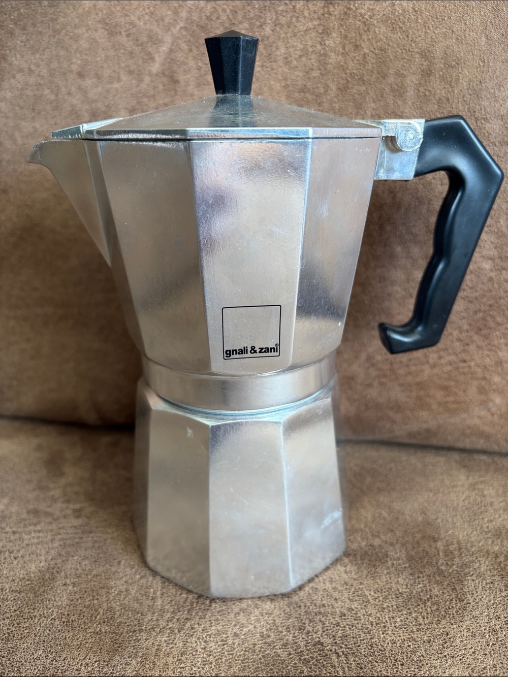 Gmail & Zain Aluminum Stovetop Espresso Maker - Silver